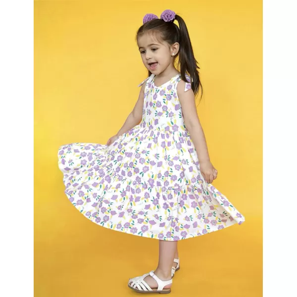 Arshiner Toddler Summer Dress Little Girls Casual Beach Party Bowknot Sling Sundress with Pocket
