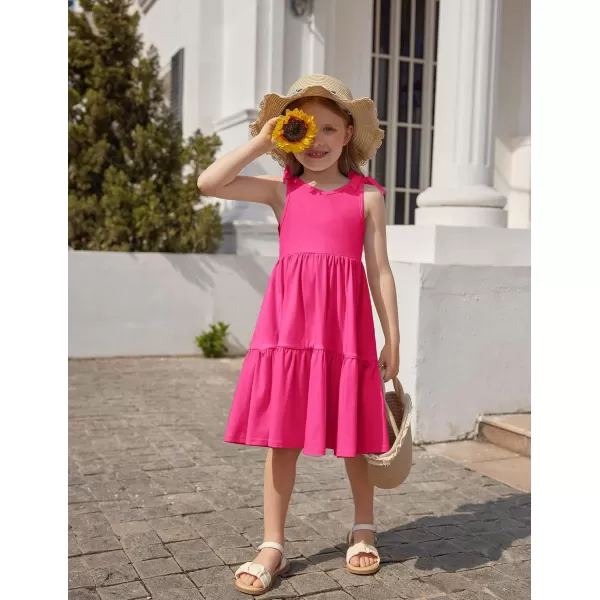 Arshiner Toddler Summer Dress Little Girls Casual Beach Party Bowknot Sling Sundress with Pocket