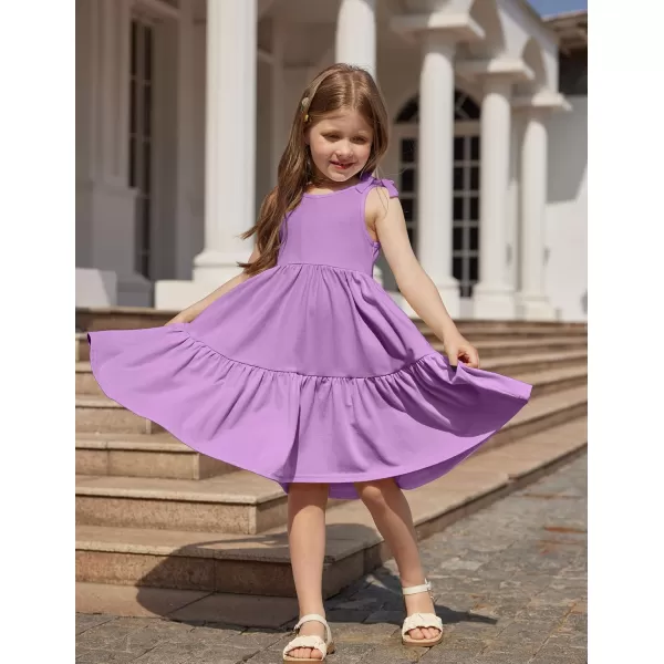 Arshiner Toddler Summer Dress Little Girls Casual Beach Party Bowknot Sling Sundress with Pocket