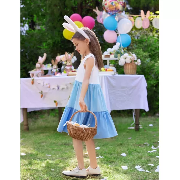 Arshiner Toddler Summer Dress Little Girls Casual Beach Party Bowknot Sling Sundress with Pocket