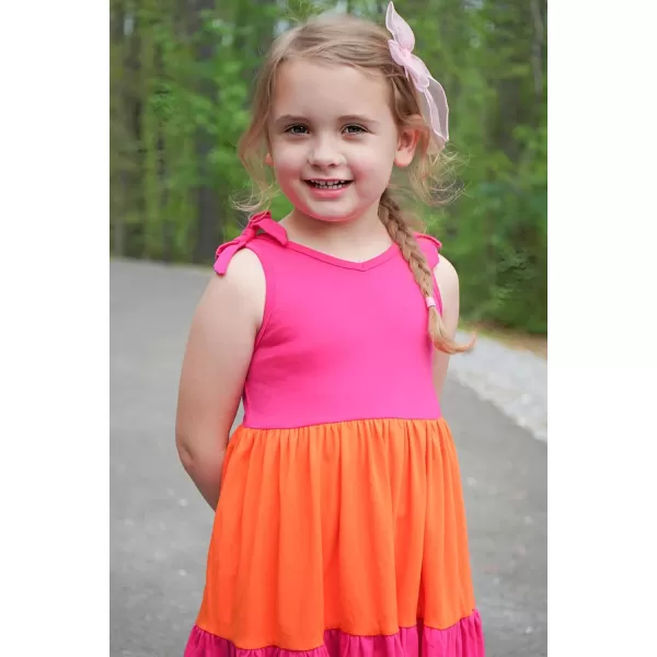 Arshiner Toddler Summer Dress Little Girls Casual Beach Party Bowknot Sling Sundress with Pocket