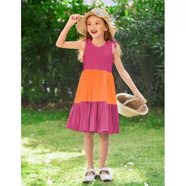 Arshiner Toddler Summer Dress Little Girls Casual Beach Party Bowknot Sling Sundress with Pocket