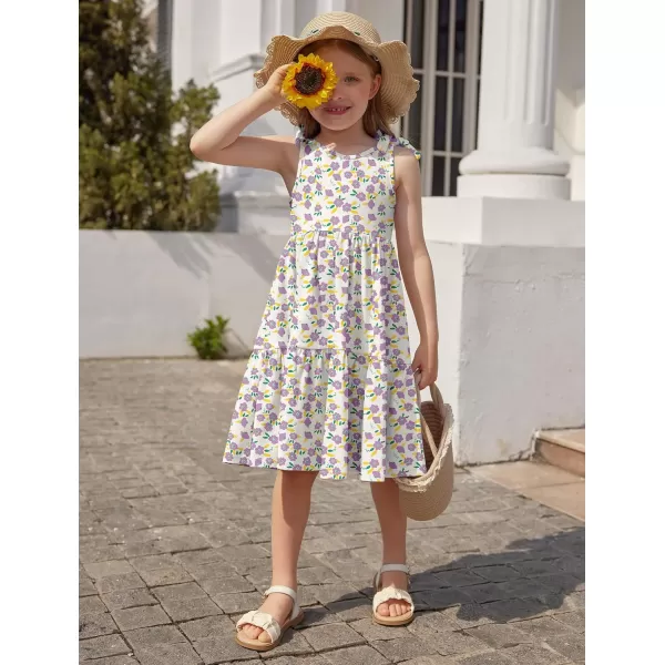 Arshiner Toddler Summer Dress Little Girls Casual Beach Party Bowknot Sling Sundress with Pocket