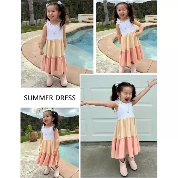 Arshiner Toddler Summer Dress Little Girls Casual Beach Party Bowknot Sling Sundress with Pocket