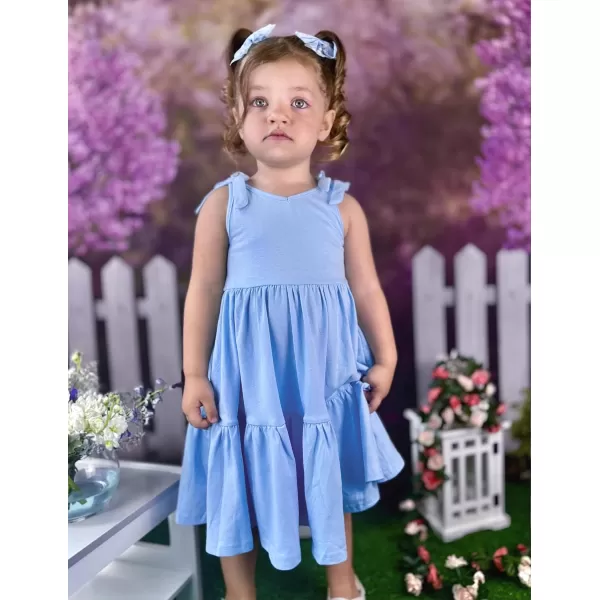 Arshiner Toddler Summer Dress Little Girls Casual Beach Party Bowknot Sling Sundress with Pocket