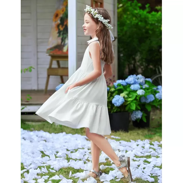 Arshiner Toddler Summer Dress Little Girls Casual Beach Party Bowknot Sling Sundress with Pocket