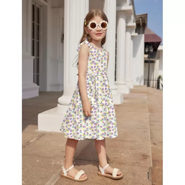 Arshiner Toddler Summer Dress Little Girls Casual Beach Party Bowknot Sling Sundress with Pocket