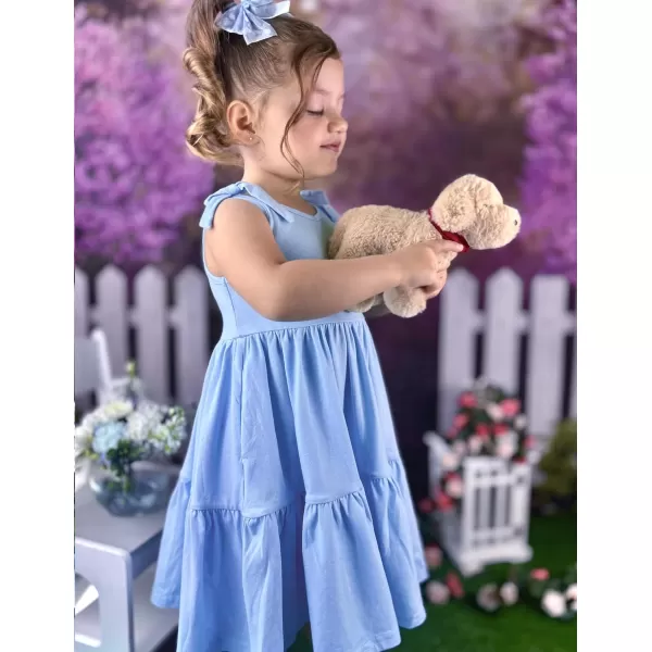 Arshiner Toddler Summer Dress Little Girls Casual Beach Party Bowknot Sling Sundress with Pocket