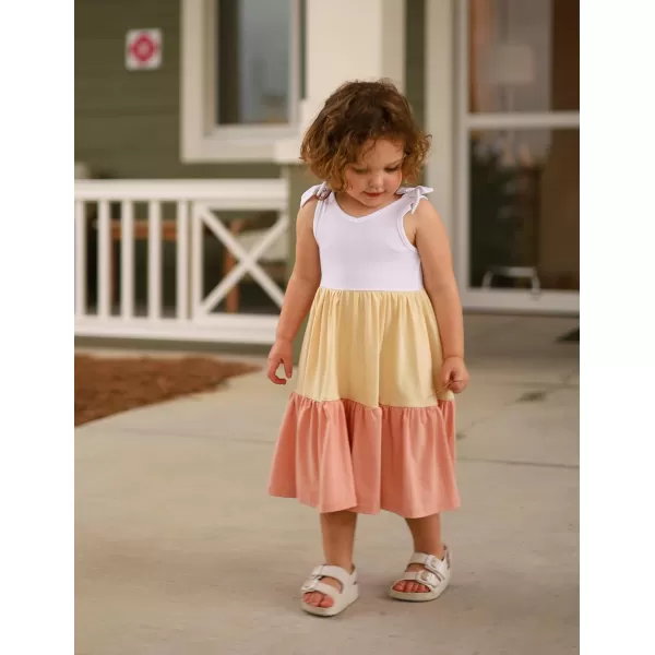 Arshiner Toddler Summer Dress Little Girls Casual Beach Party Bowknot Sling Sundress with Pocket