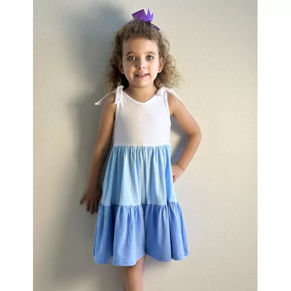 Arshiner Toddler Summer Dress Little Girls Casual Beach Party Bowknot Sling Sundress with Pocket