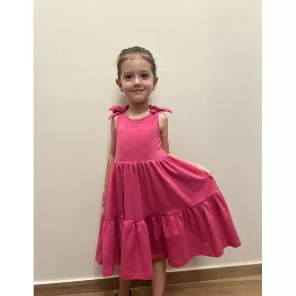 Arshiner Toddler Summer Dress Little Girls Casual Beach Party Bowknot Sling Sundress with Pocket