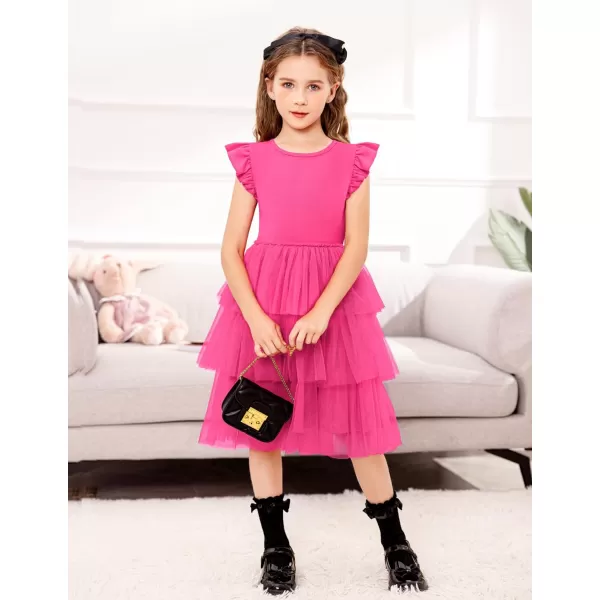Arshiner Toddler Tutu Dress Girls Fluffy Tiered Summer Dresses Cute Party Tulle Sundress for Kids 2-7Y