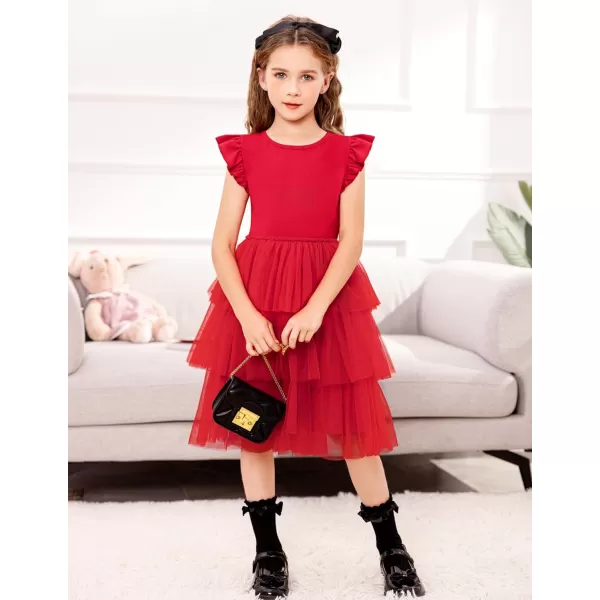 Arshiner Toddler Tutu Dress Girls Fluffy Tiered Summer Dresses Cute Party Tulle Sundress for Kids 2-7Y