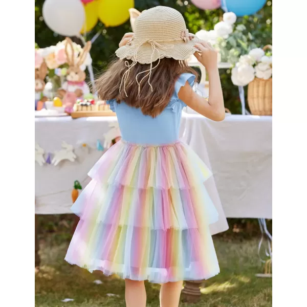 Arshiner Toddler Tutu Dress Girls Fluffy Tiered Summer Dresses Cute Party Tulle Sundress for Kids 2-7Y