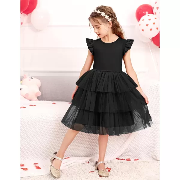 Arshiner Toddler Tutu Dress Girls Fluffy Tiered Summer Dresses Cute Party Tulle Sundress for Kids 2-7Y