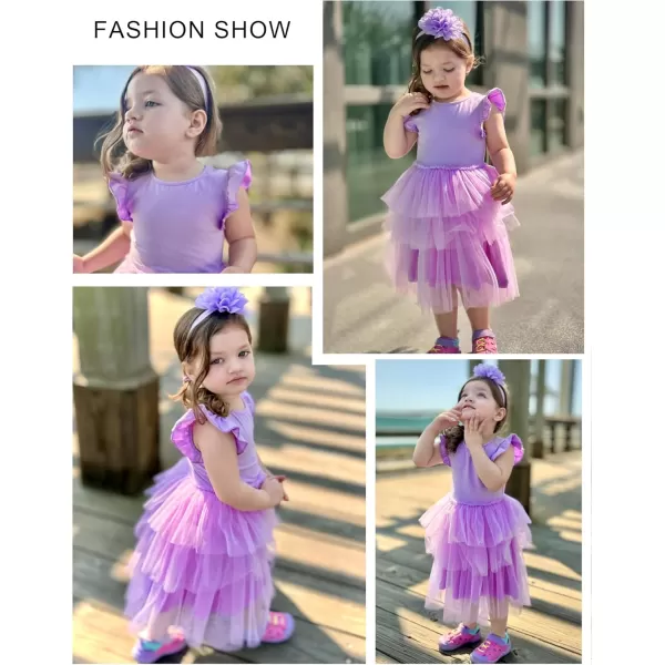 Arshiner Toddler Tutu Dress Girls Fluffy Tiered Summer Dresses Cute Party Tulle Sundress for Kids 2-7Y