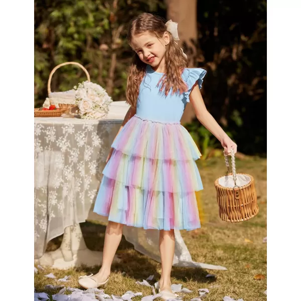 Arshiner Toddler Tutu Dress Girls Fluffy Tiered Summer Dresses Cute Party Tulle Sundress for Kids 2-7Y