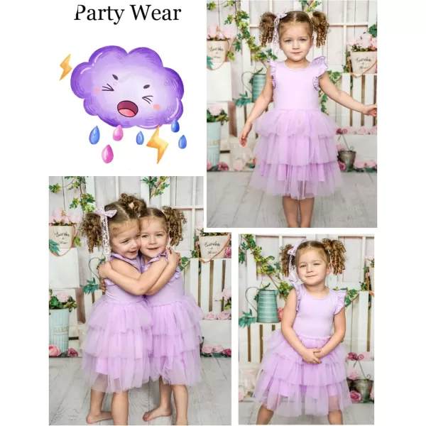 Arshiner Toddler Tutu Dress Girls Fluffy Tiered Summer Dresses Cute Party Tulle Sundress for Kids 2-7Y
