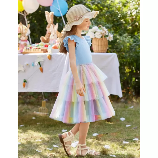Arshiner Toddler Tutu Dress Girls Fluffy Tiered Summer Dresses Cute Party Tulle Sundress for Kids 2-7Y