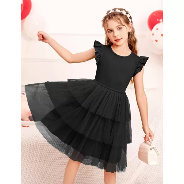Arshiner Toddler Tutu Dress Girls Fluffy Tiered Summer Dresses Cute Party Tulle Sundress for Kids 2-7Y