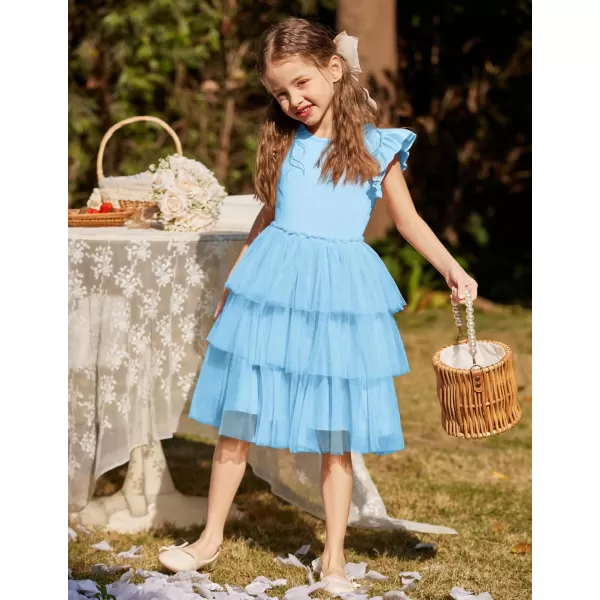 Arshiner Toddler Tutu Dress Girls Fluffy Tiered Summer Dresses Cute Party Tulle Sundress for Kids 2-7Y