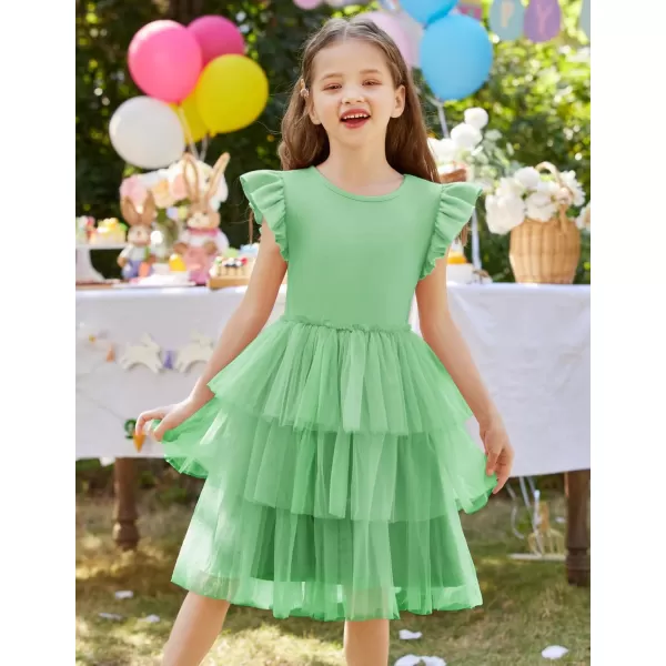 Arshiner Toddler Tutu Dress Girls Fluffy Tiered Summer Dresses Cute Party Tulle Sundress for Kids 2-7Y