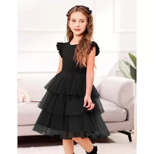 Arshiner Toddler Tutu Dress Girls Fluffy Tiered Summer Dresses Cute Party Tulle Sundress for Kids 2-7Y