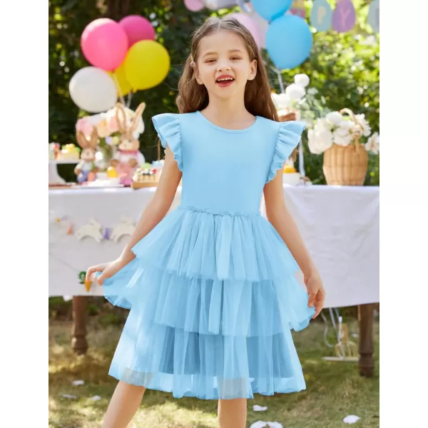 Arshiner Toddler Tutu Dress Girls Fluffy Tiered Summer Dresses Cute Party Tulle Sundress for Kids 2-7Y
