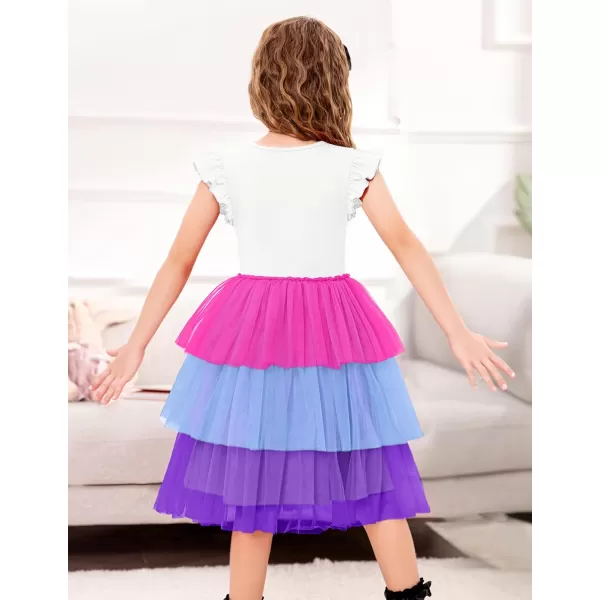 Arshiner Toddler Tutu Dress Girls Fluffy Tiered Summer Dresses Cute Party Tulle Sundress for Kids 2-7Y