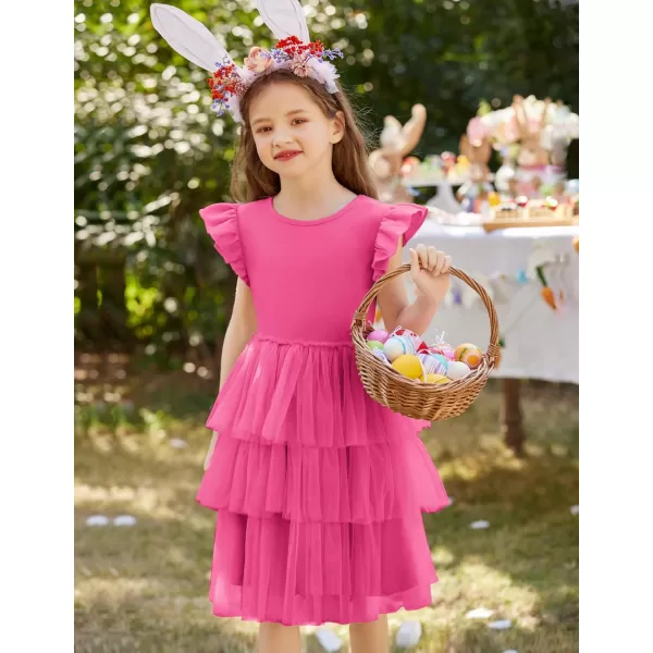 Arshiner Toddler Tutu Dress Girls Fluffy Tiered Summer Dresses Cute Party Tulle Sundress for Kids 2-7Y