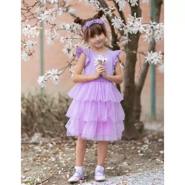 Arshiner Toddler Tutu Dress Girls Fluffy Tiered Summer Dresses Cute Party Tulle Sundress for Kids 2-7Y