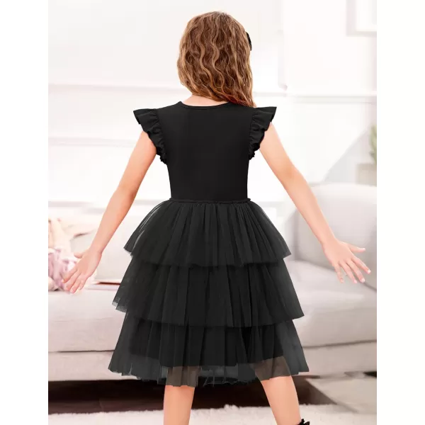 Arshiner Toddler Tutu Dress Girls Fluffy Tiered Summer Dresses Cute Party Tulle Sundress for Kids 2-7Y