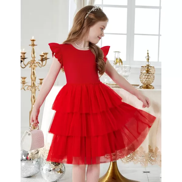 Arshiner Toddler Tutu Dress Girls Fluffy Tiered Summer Dresses Cute Party Tulle Sundress for Kids 2-7Y