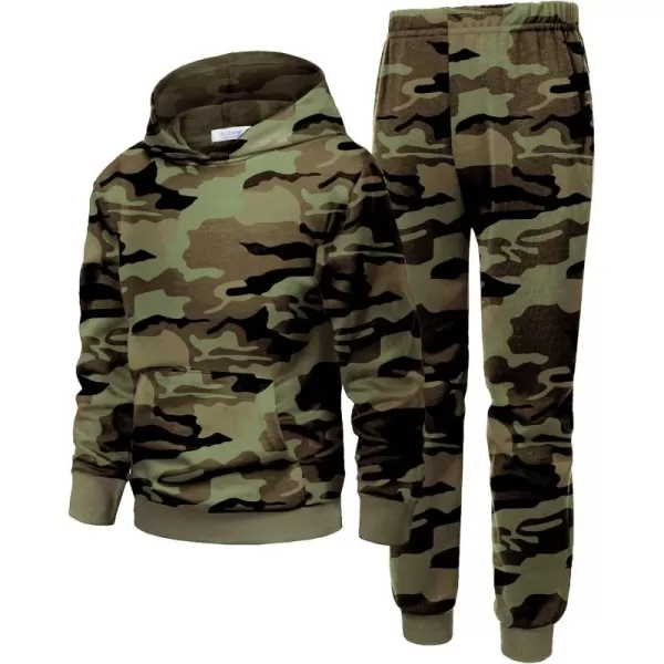 Arshiner 2 Piece Outfit Boys Pullover Hoodies Sweatshirt Suit For Kids Tracksuit Set