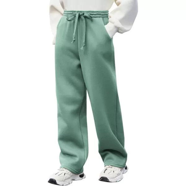 Arshiner Boys Casual Pants Fleece Sweatpants Lightweight Open Bottom Lounge Pants Drawstring Jogger Pants with Pockets