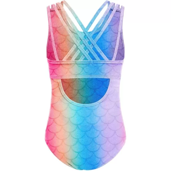 Arshiner Girls Ballet Leotards Dance Gymnastic Outfits Crisscross Straps SleevelessTank Dancewear