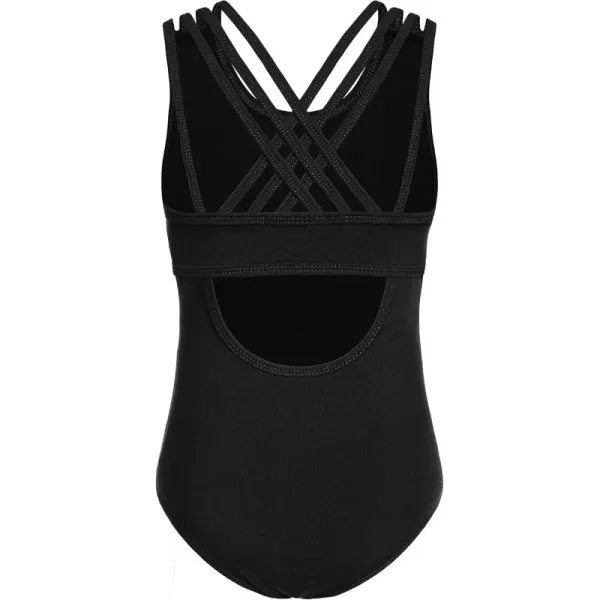 Arshiner Girls Ballet Leotards Dance Gymnastic Outfits Crisscross Straps SleevelessTank Dancewear