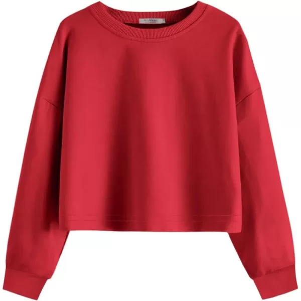 Arshiner Girls Crop Tops Kids Long Sleeve Pullover Sweatshirts for 5-14 Years