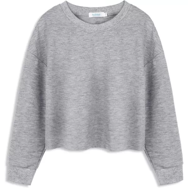 Arshiner Girls Crop Tops Kids Long Sleeve Pullover Sweatshirts for 5-14 Years