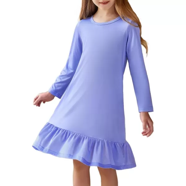 Arshiner Girls' Sleepwear Long Sleeve Cute Nightgown Nightie Pajama Dress