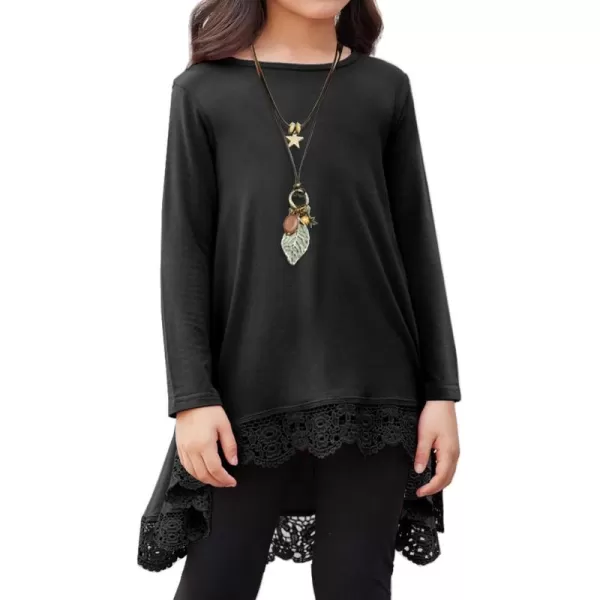 Arshiner Girls Tunic Tops Casual Basic Loose Soft Swing Pullover Long Blouse T-Shirt Tee