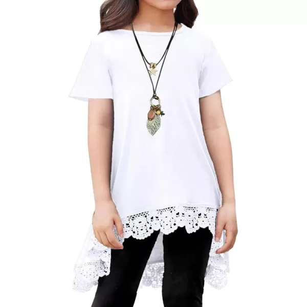 Arshiner Girls Tunic Tops Casual Basic Loose Soft Swing Pullover Long Blouse T-Shirt Tee