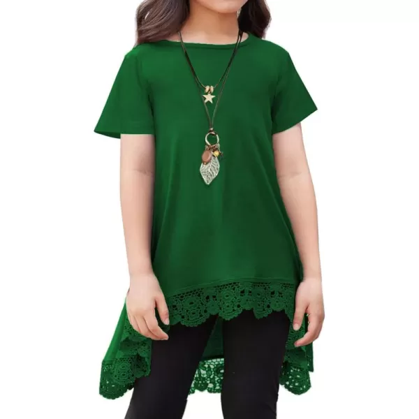 Arshiner Girls Tunic Tops Casual Basic Loose Soft Swing Pullover Long Blouse T-Shirt Tee