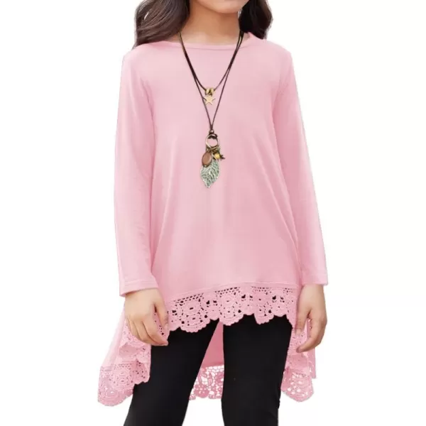 Arshiner Girls Tunic Tops Casual Basic Loose Soft Swing Pullover Long Blouse T-Shirt Tee