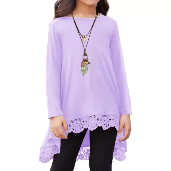 Arshiner Girls Tunic Tops Casual Basic Loose Soft Swing Pullover Long Blouse T-Shirt Tee