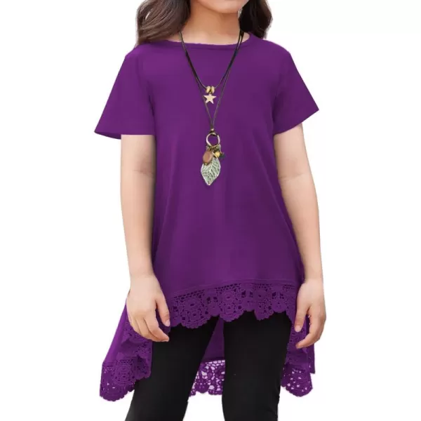 Arshiner Girls Tunic Tops Casual Basic Loose Soft Swing Pullover Long Blouse T-Shirt Tee