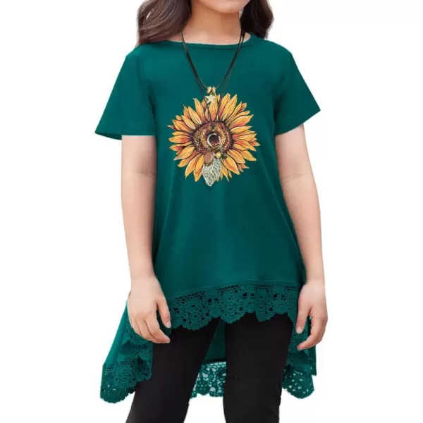 Arshiner Girls Tunic Tops Casual Basic Loose Soft Swing Pullover Long Blouse T-Shirt Tee