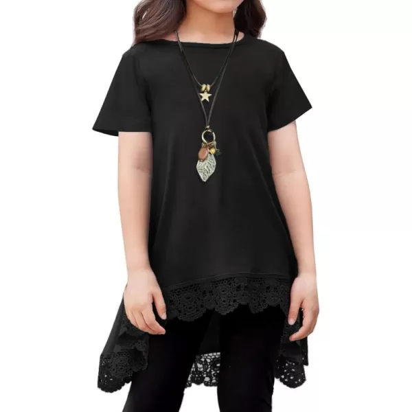 Arshiner Girls Tunic Tops Casual Basic Loose Soft Swing Pullover Long Blouse T-Shirt Tee