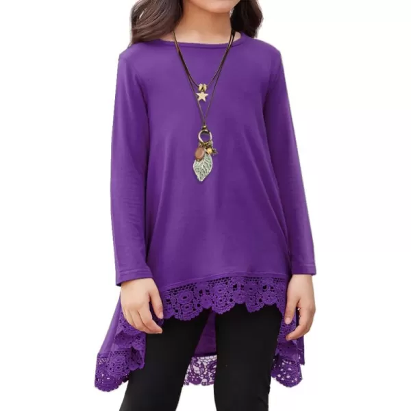 Arshiner Girls Tunic Tops Casual Basic Loose Soft Swing Pullover Long Blouse T-Shirt Tee