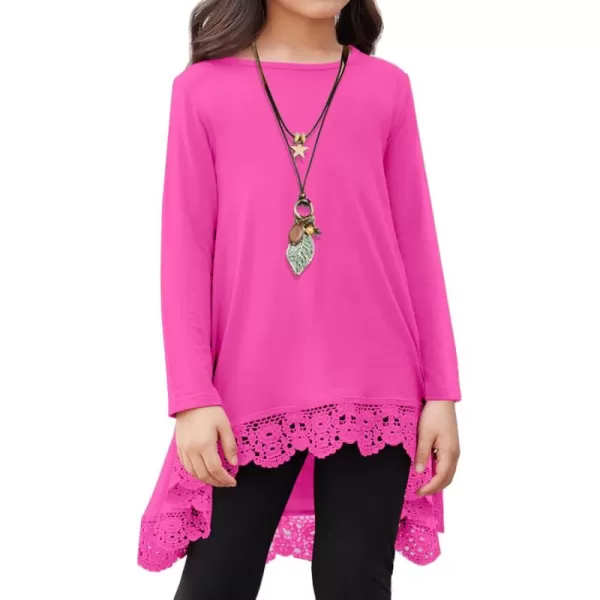 Arshiner Girls Tunic Tops Casual Basic Loose Soft Swing Pullover Long Blouse T-Shirt Tee